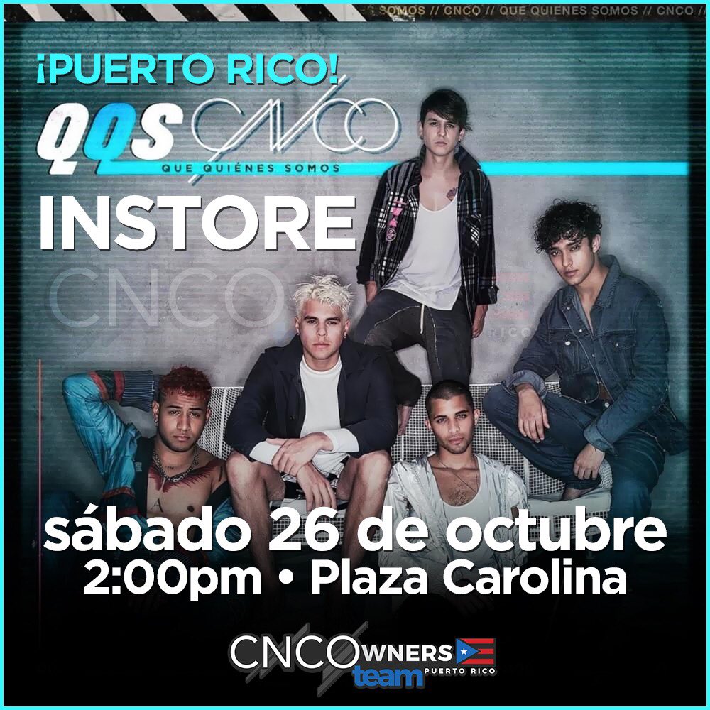 pur_team's tweet photo. ¡LLEGÓ LA HORA #CNCOWNERS 🇵🇷! ¡Esta es nuestra OPORTUNIDAD para demostrar #QUEQUIENESSOMOS 💪🏽! ¡Separa este sábado exclusivamente para @CNCOmusic donde estará compartiendo su más reciente producción #QQS! https://t.co/rfnWgxwt35