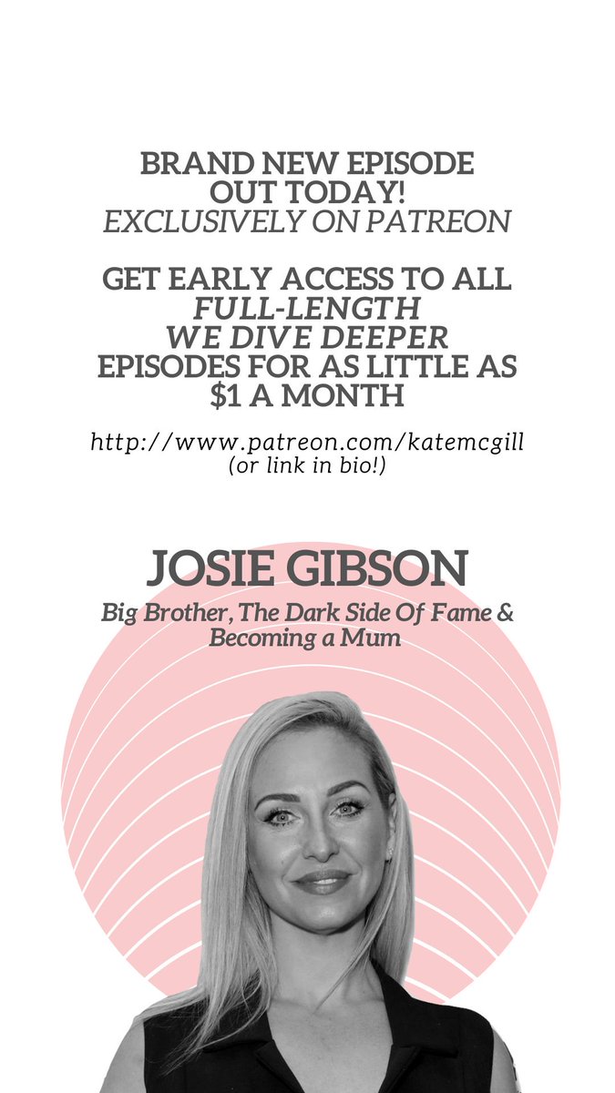 wedivedeeper's tweet photo. Brand new episode with Josie Gibson out today EXCLUSIVELY on my Patreon - https://t.co/tatJ67nYqQ

x https://t.co/gMO3CacUPu