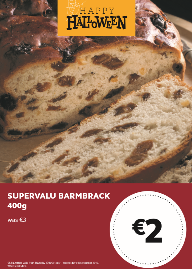 Get into the Halloween spirit and enjoy our delicious barmbrack, great with a cuppa!