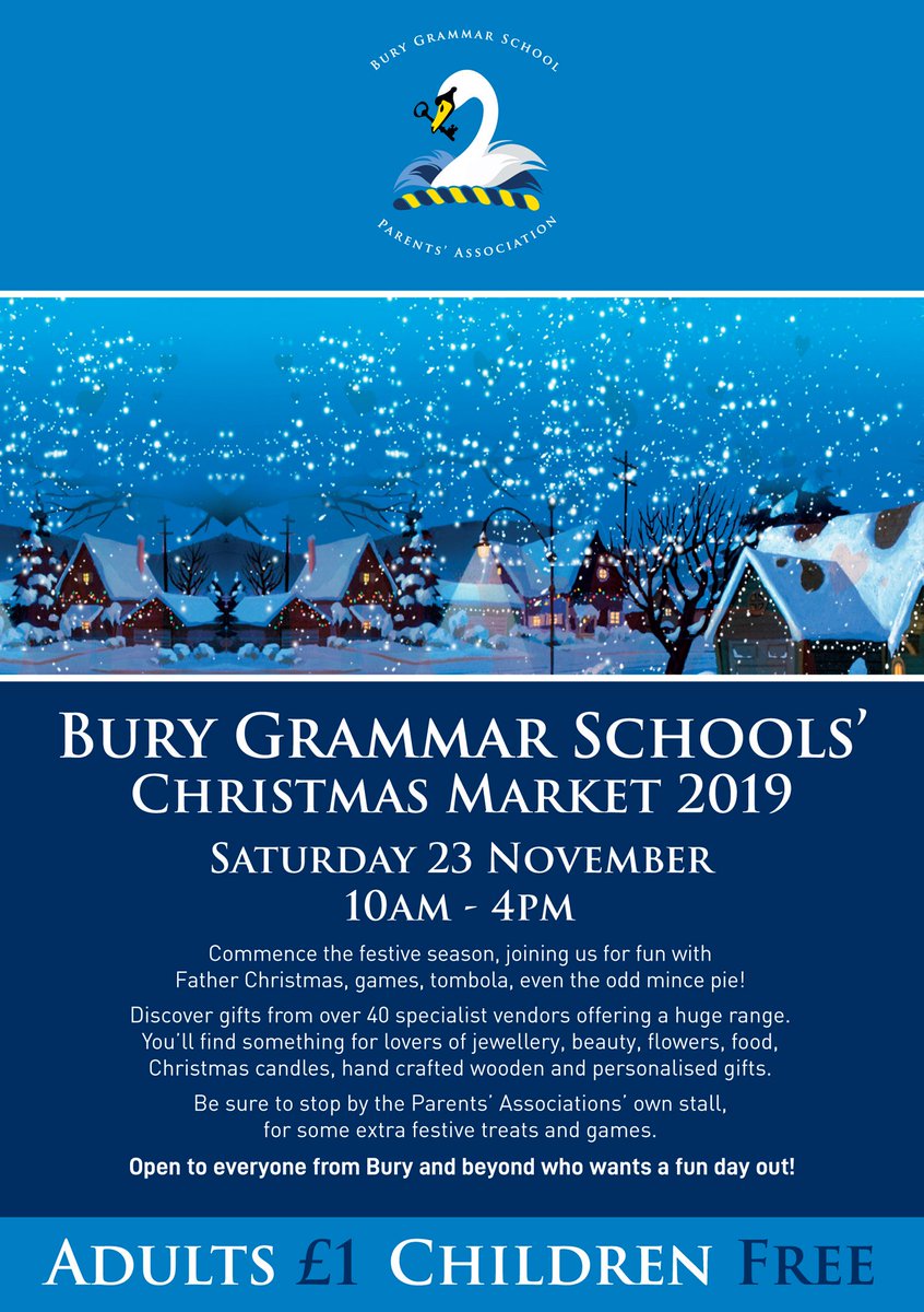 The BGS Parents' Association are hosting the School's Christmas Market next month.

Join us for fun with Father Christmas, games, a tombola and even the odd mince pie!

See full details in the flyer.