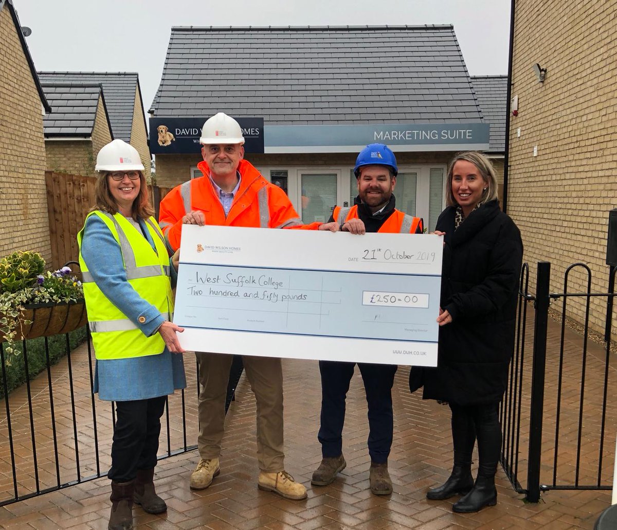 Thank you to @Barrattplc  / <a href="/DavidWilsonHome/">David Wilson Homes</a> for your kind donation of £250.00 towards <a href="/MilburnProject/">Milburn Innovation Project</a> at <a href="/WestSuffolk/">West Suffolk College 🏳️‍🌈</a>. 

#Construction #Trades #BuryStEdmunds #Suffolk