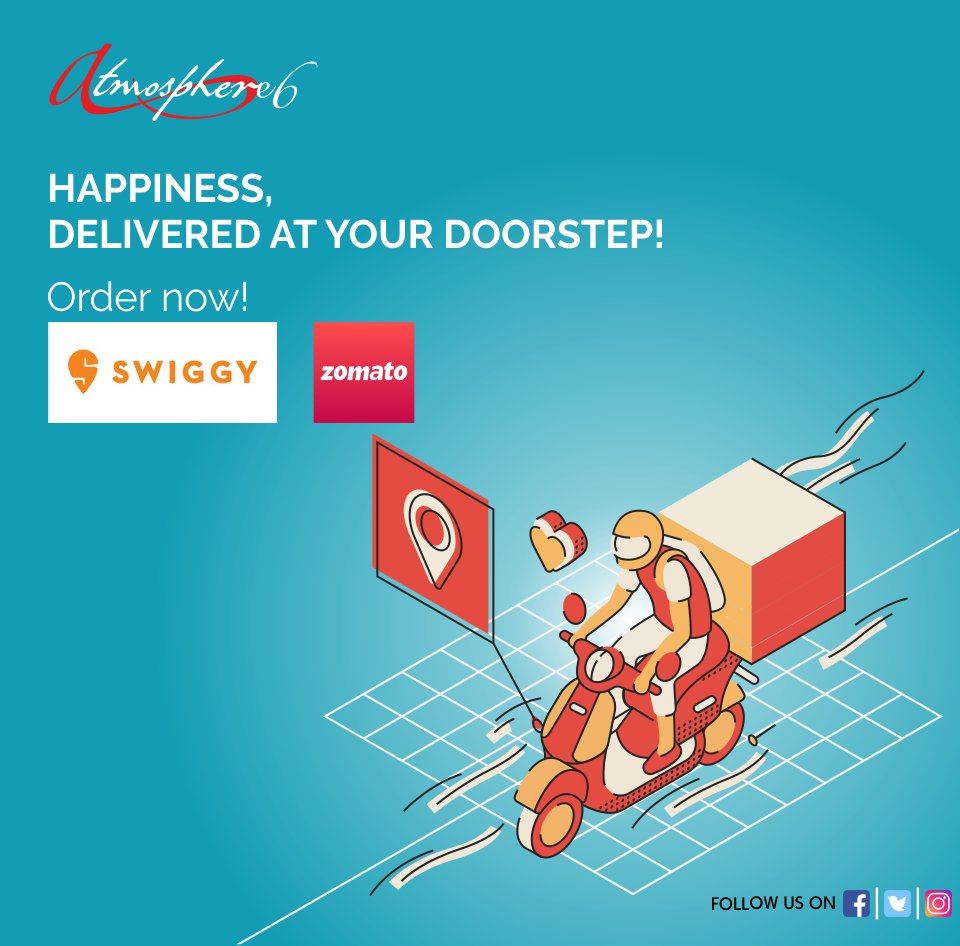 atmosphere6pune's tweet photo. Say goodbye to the Monday Blues as we deliver your favourite food at your doorstep. What are you waiting for? Place your order now!

9960700733 / 34
#atmosphere6 #homedelivery #zomato #swiggy  #pune #maharashtra #food #foodie https://t.co/EYiQra55dy