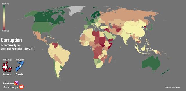 Landkartenblog De Weltkarte Der Korruption 18 Afrika Mit Hoffnung Aber Kriegsgebiete Und Diktaturen Sind Alamierend