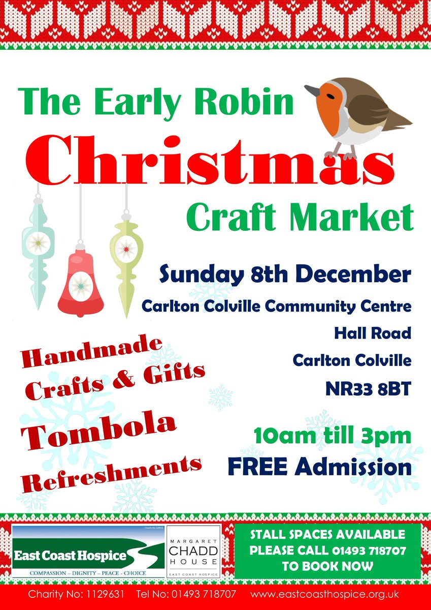 ALL OUR STALL SPACES ARE NOW FILLED
Pop the date in you diary and join us on Sunday 8th Dec. 
The venue will be jam-packed with amazing home crafted, hand made creations, just perfect for extra special presents for your family and friends!
See you there!