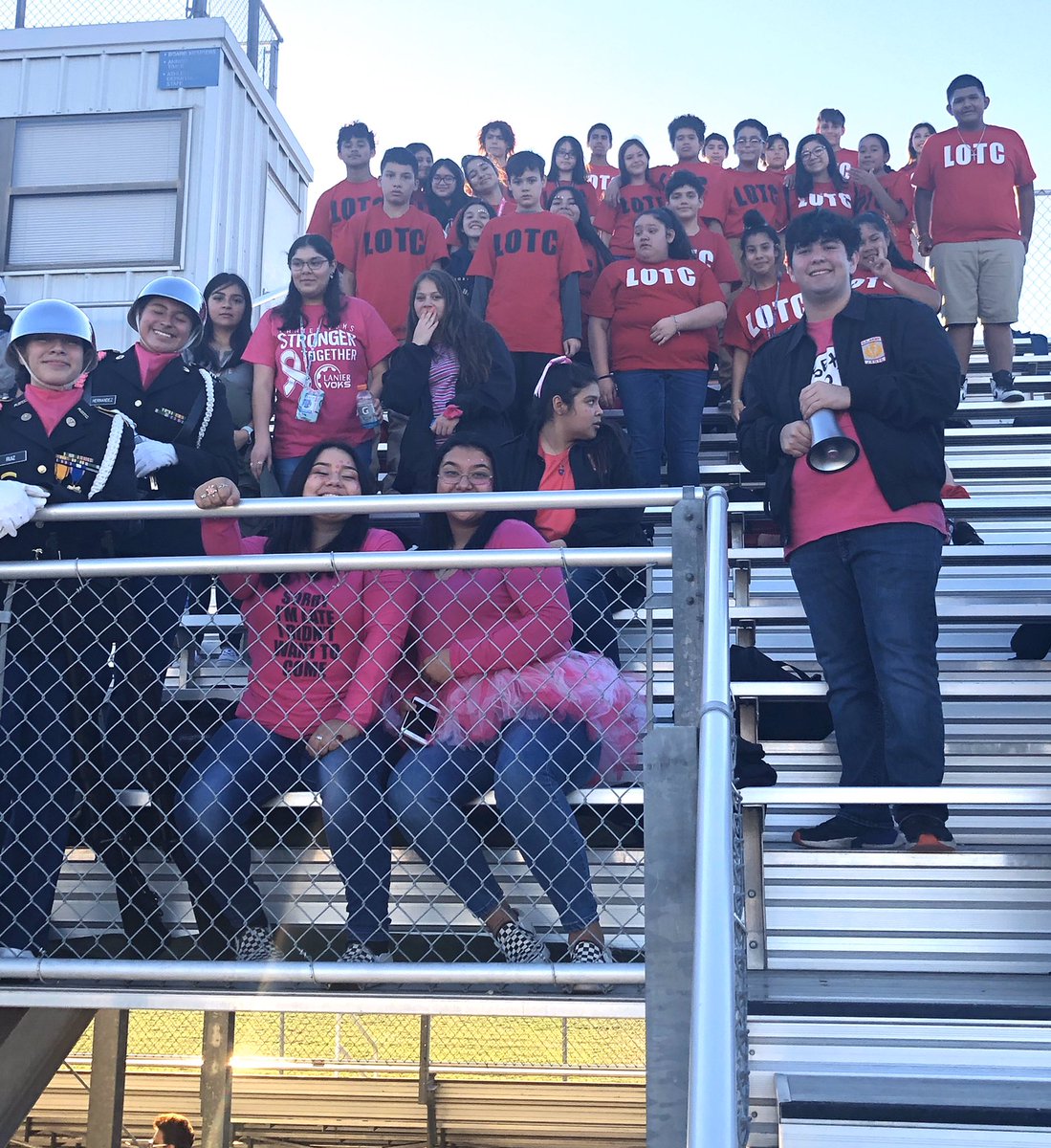 TafollaToros's tweet photo. Last Friday our @TafollaToros LOTC cadets partnered up with their Lanier High School JROTC counterparts to cheer on &amp; support @VoksFootball https://t.co/wI7aJtsa0y