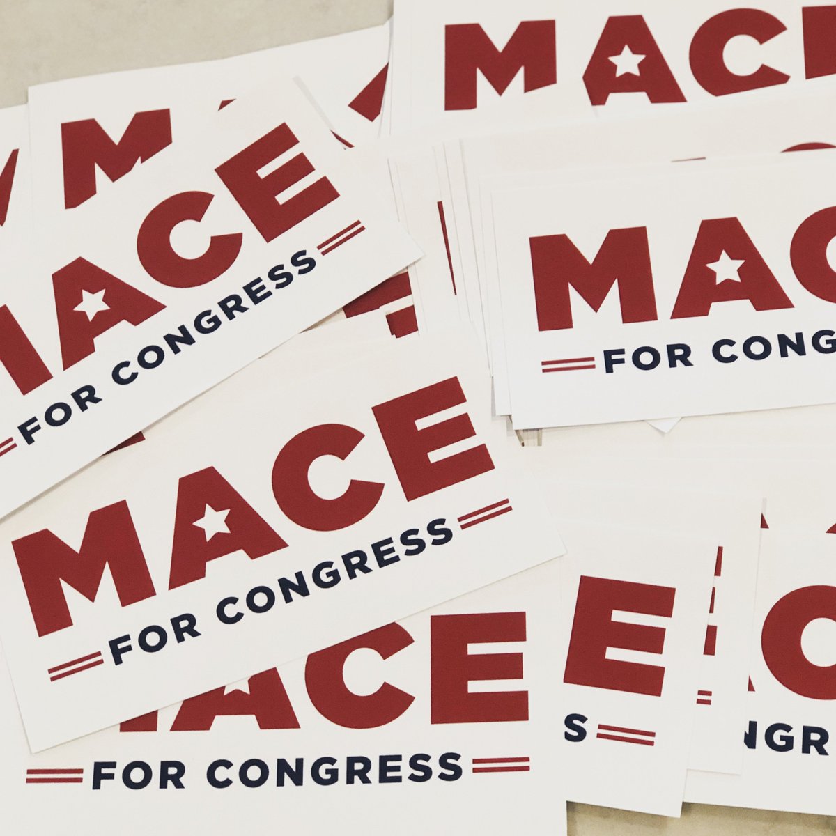NancyMace's tweet photo. Guess whose bumper stickers arrived?! All contributors and volunteers will receive one - Let’s do this! ❤️🇺🇸🇺🇸🇺🇸

https://t.co/dP7vWH02ma 

#NancyMace #SC01 #TakeBackTheFirst https://t.co/rypaBpSCpS
