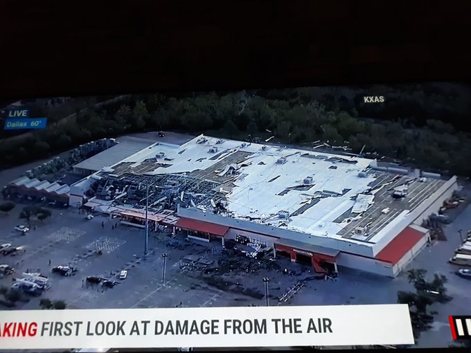 WATCH Dallas Home Depot Destroyed by Tornado
