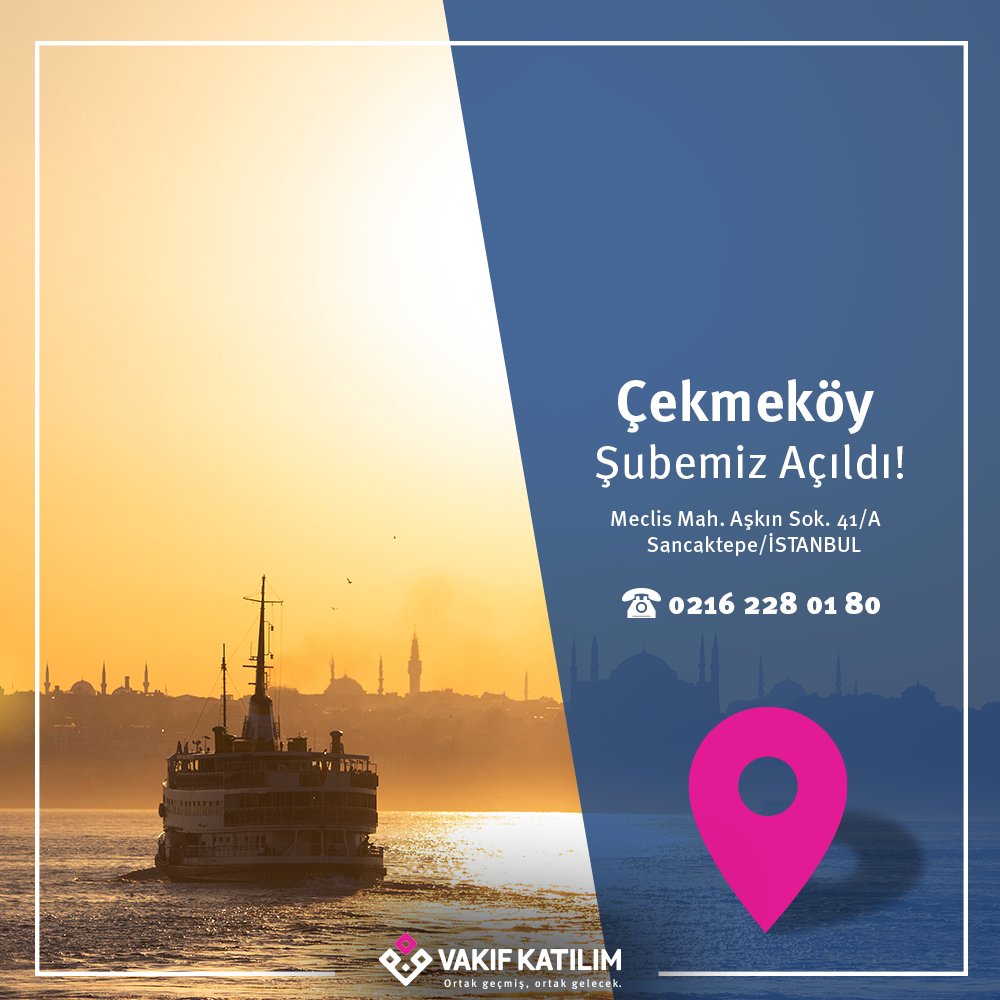 Şube ağımıza İstanbul’da bir tuğla daha eklemenin mutluluğunu yaşıyoruz. Çekmeköy Şubemizin İstanbul halkına hayırlı olmasını diliyoruz.
#VakıfKatılım #OrtakGeçmiş #OrtakGelecek #Çekmeköy