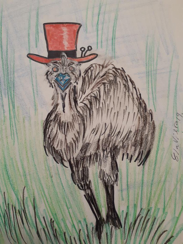 elavieramedina's tweet photo. @MattStarrFineA1 day 21 Drawing challenge, "a pig with wings or emu with a top hat" ,#mattstarr2019drawingchallenge #Color2019 #art #colors #drawings https://t.co/tL9FMfMhfD