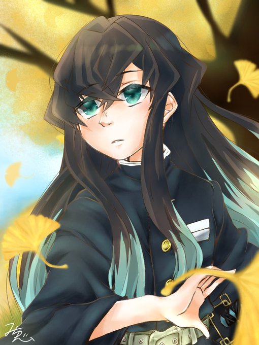 みゅんさんがTwitterに投稿した時透無一郎(鬼滅の刃)のイラスト。