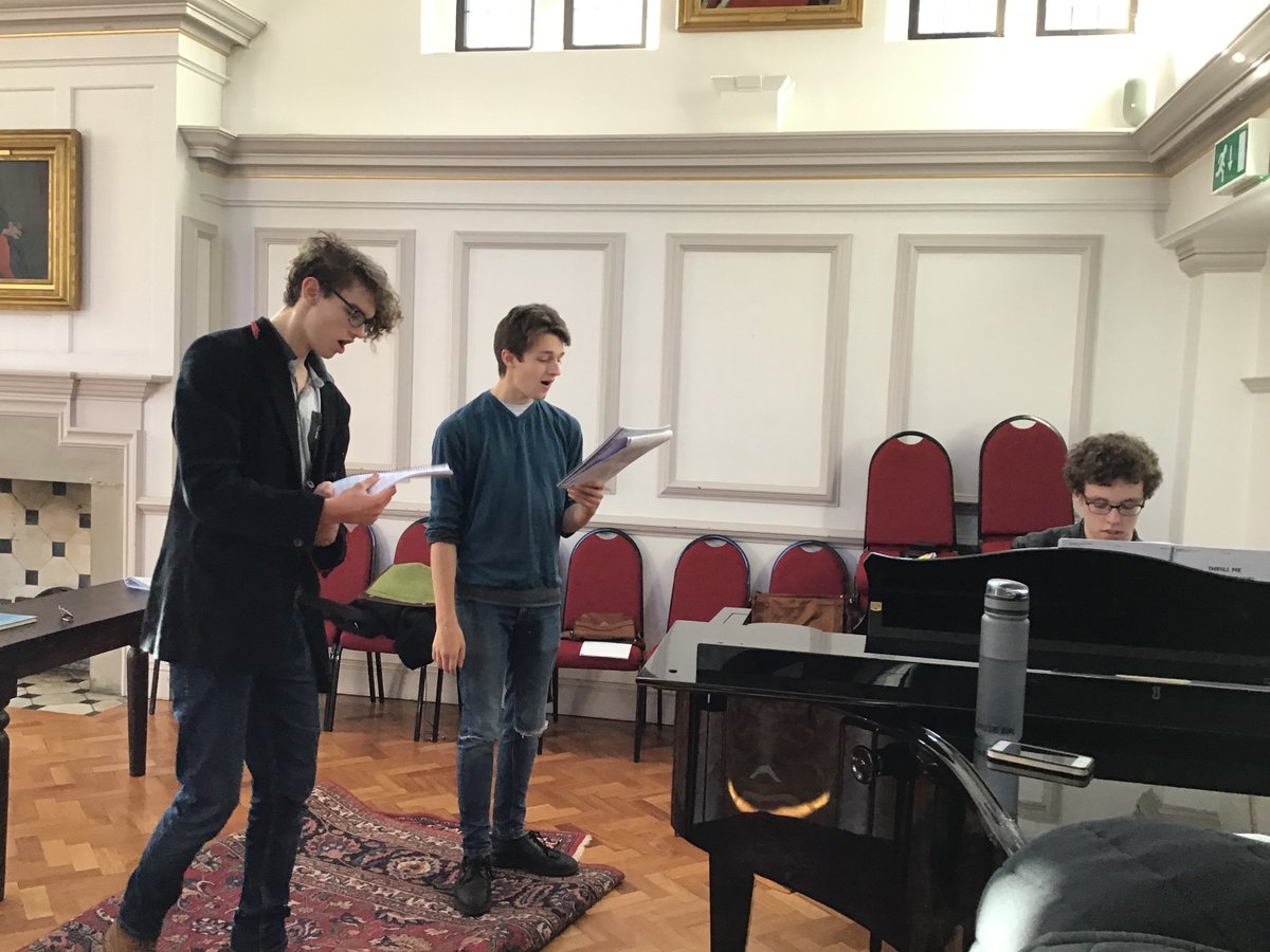 thrillmecam's tweet photo. Four weeks until @sdolginoff 's #thrillmemusical opens in Cambridge! Here's a sneak peak of 'Written Contract' in rehearsal. https://t.co/gmvxqFj8nz @adctheatre @CUMTS @BrickhouseTC @SamuelFrenchLtd https://t.co/V4YsGviZN2