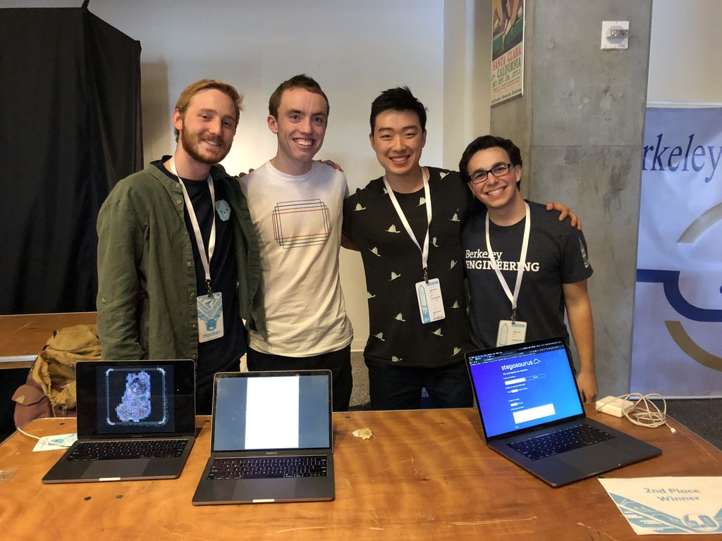 MLHacks's tweet image. Congrats to Stegasaurus for winning 2nd place at @calhacks this weekend! #calhacks