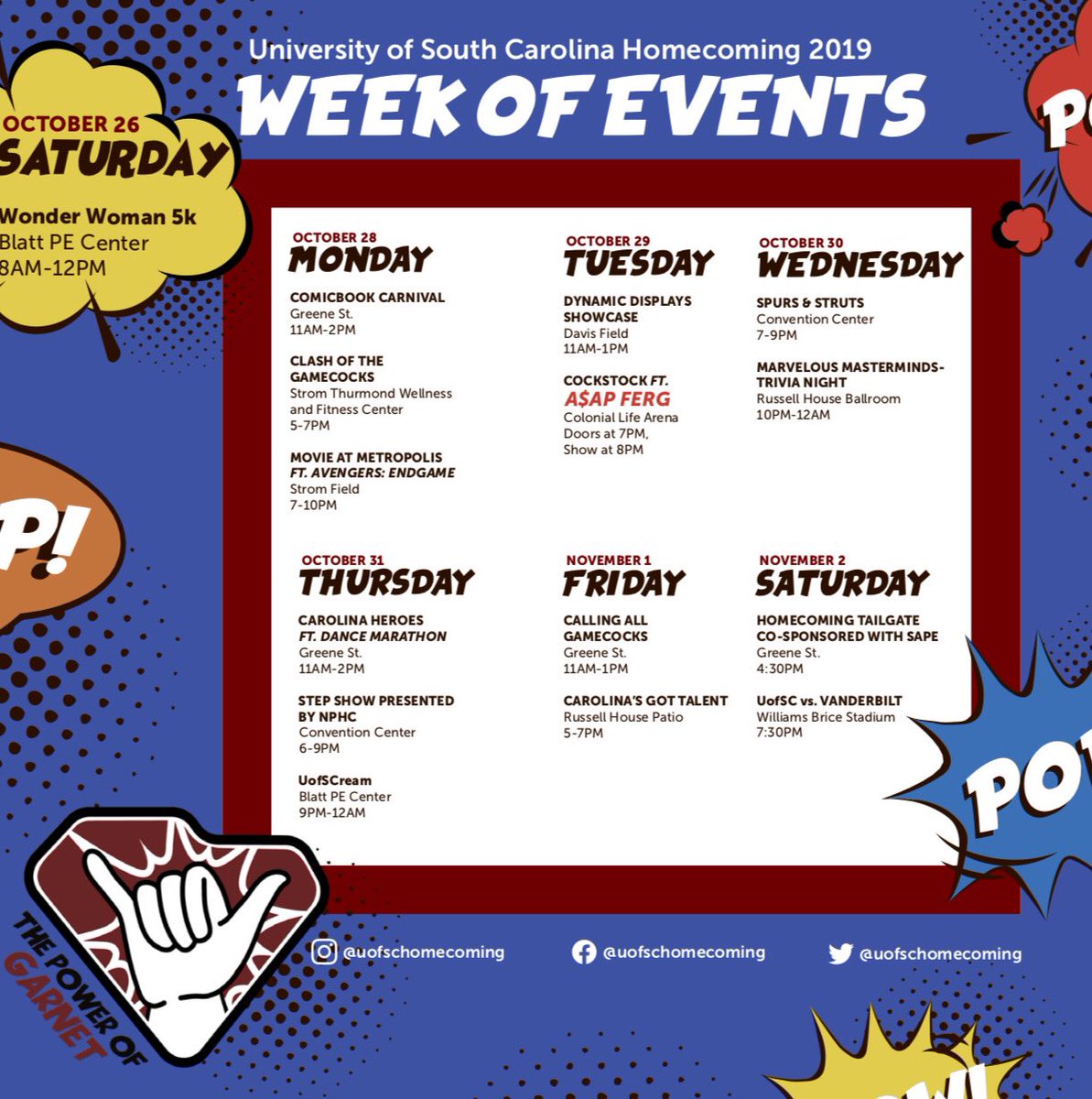 THIS WEEK IN GE! Happy Halloween! Happy Homecoming! Get ready for a week packed with events! Which event are you most excited for?
