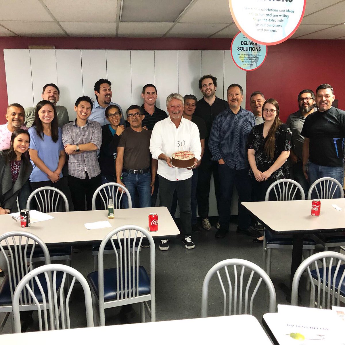 S2KGraphics's tweet photo. Celebrating 30 years of service with good food and good people! Thankful for our team, our clients and partners! #happyanniversary #lifeats2k #s2kgraphics #workfamily https://t.co/jzKB9TSTK5
