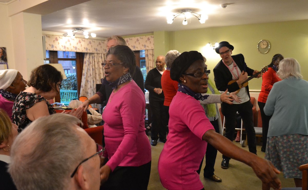 Bolder_Voices's tweet photo. #NationalLottery25 day! And thank you for putting faith in our company of older singers to go into care homes and write songs from residents' stories and teach them those songs. It's been a journey for our singers, the residents, and a privilege for the company https://t.co/fNa70lKnff