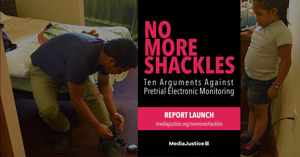 ragnewjr's tweet photo. All this week, follow @mediajustice to learn why electronic monitoring is not a supportive alternative to cash bail but another form of incarceration. And check out their new #NoMoreShackles report, coming out on Wednesday! @CLOSEmsdf https://t.co/nFEEMsTKuW