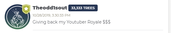 I found out what I'm gonna do with my Youtuber Royal money :) #TeamTrees