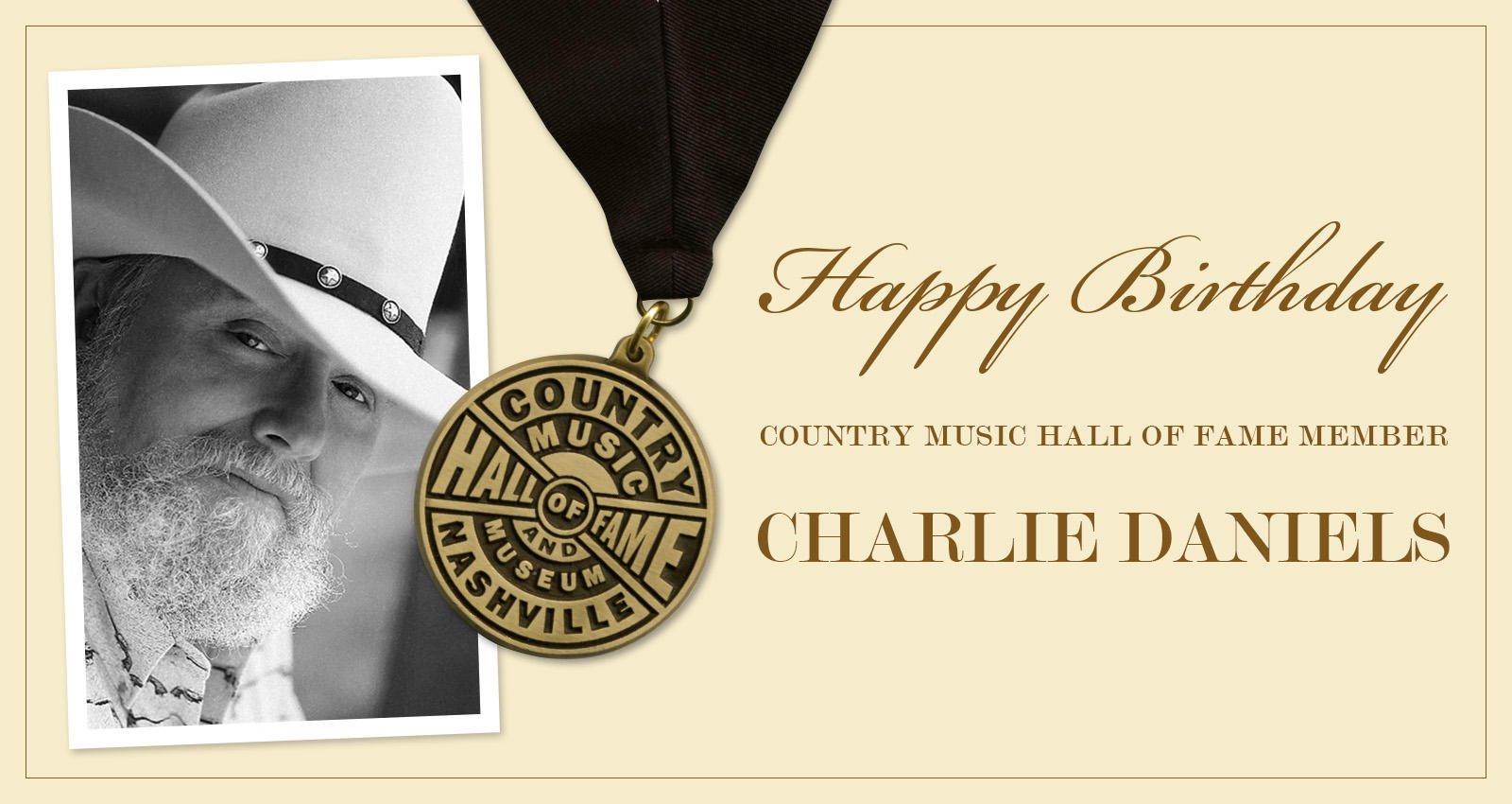 Help us wish Country Music Hall of Fame member Charlie Daniels a very Happy Birthday! 