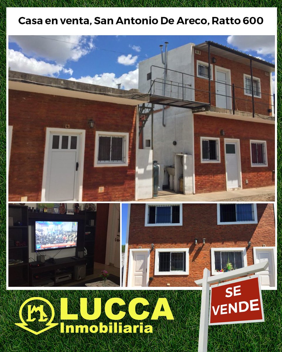 luccaInmo's tweet image. Se trata de una propiedad con muy pocos años de construcción, la misma esta edificada sobre 2 lotes de terreno, cada uno de 12 metros de frente por 61 metros de fondo.

luccainmobiliaria.com.ar/detalle/venta/…