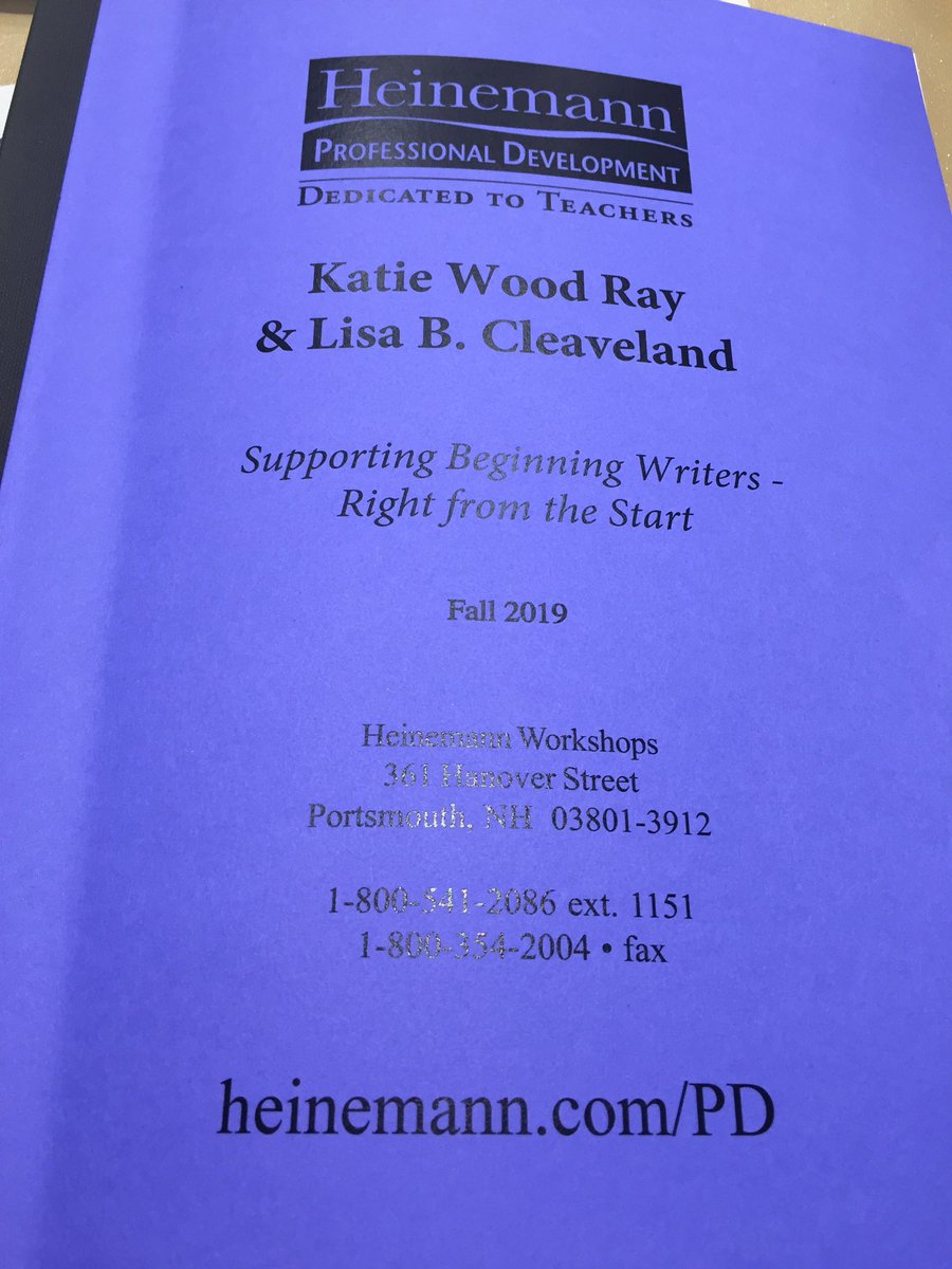 LauraFox07's tweet photo. Learning how to support beginning writers with Katie Wood Ray and Lisa Cleaveland #katypk #mge https://t.co/ljrVnrfrPa
