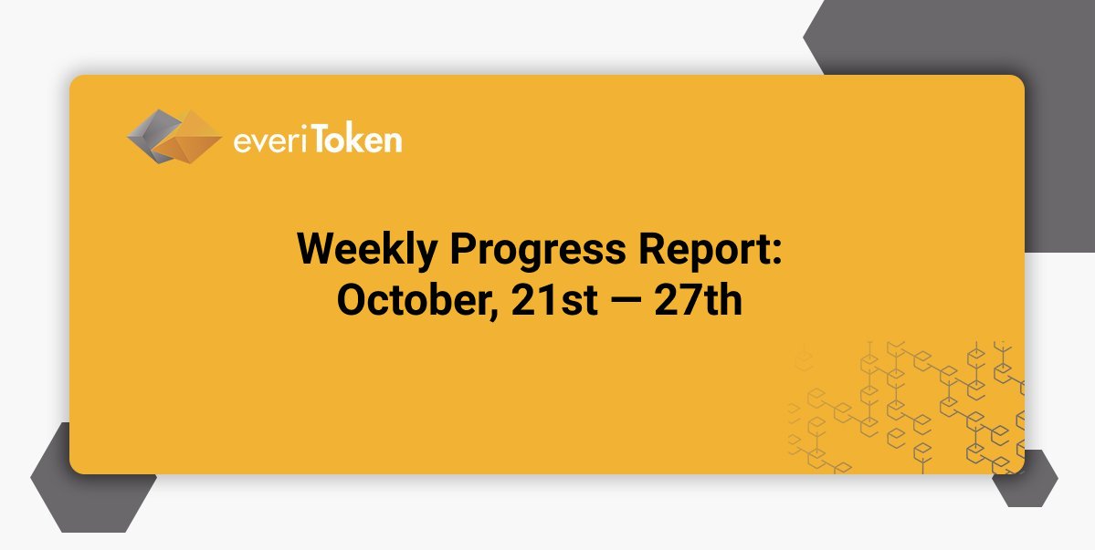 We're back with another fantastic week full of great news! Catch up to our latest developments with Weekly Progress Update: medium.com/@everitoken/we…