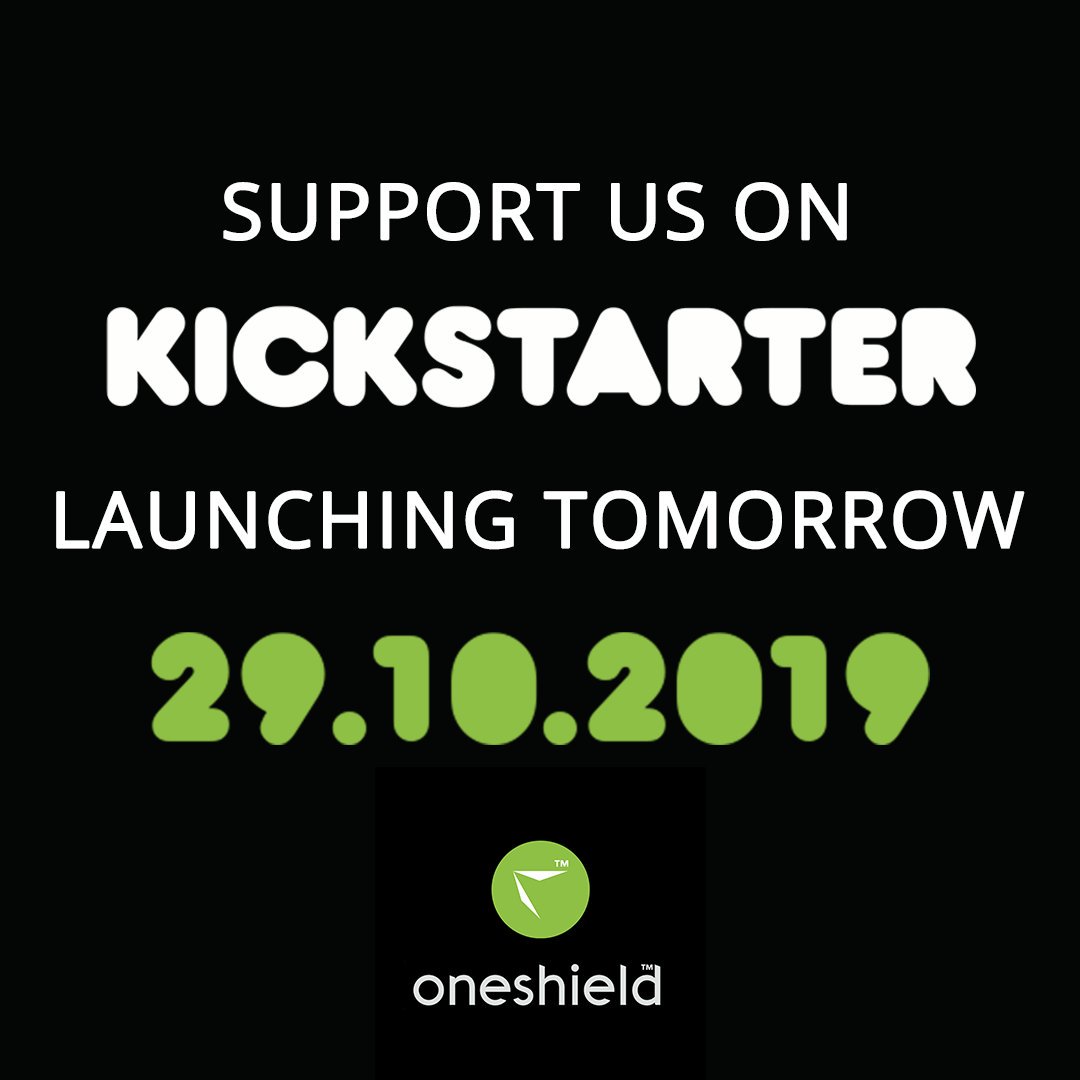 oneshieldpro's tweet photo. Support us on Kickstarter! We are launching tomorrow 29.10.2019! #oneshield #kickstarter #kickstartercampaign #crowdfund #supportus #startup #startups https://t.co/7QVsyr34Kj