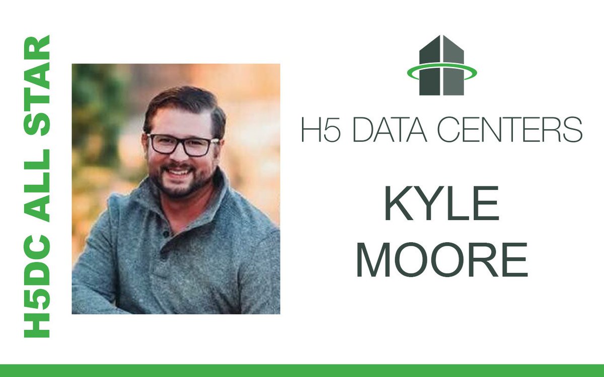Get to know H5DC All Star Kyle Moore in five questions!

h5datacenters.com/h5-all-stars-k…

#datacenter #datacenters #colocation #allstars #employeeculture #employeespotlight