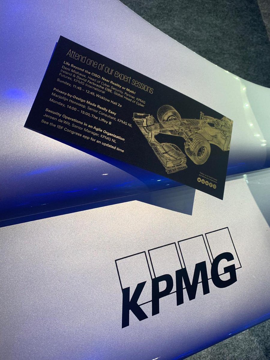 KPMG_Ireland's tweet photo. Wrapping up another busy day of presentations, workshops and networking at #ISFCongress2019 #ISF30 #KPMGCyber https://t.co/VOp1rVrz8G https://t.co/LaPkCSMw4i