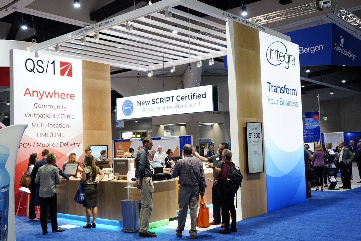 AppleRockUSA's tweet photo. Excited to be part of Smith Technologies' 
@qs1 @IntegraRx new exhibit @Commpharmacy
 NCPA #conference in #SanDiego booth 801. #applerockdisplays #tradeshows  #eventprofs #partnership See this Instagram photo by @beewanlive https://t.co/Iyxb8KI677 https://t.co/SV0GspoWdW