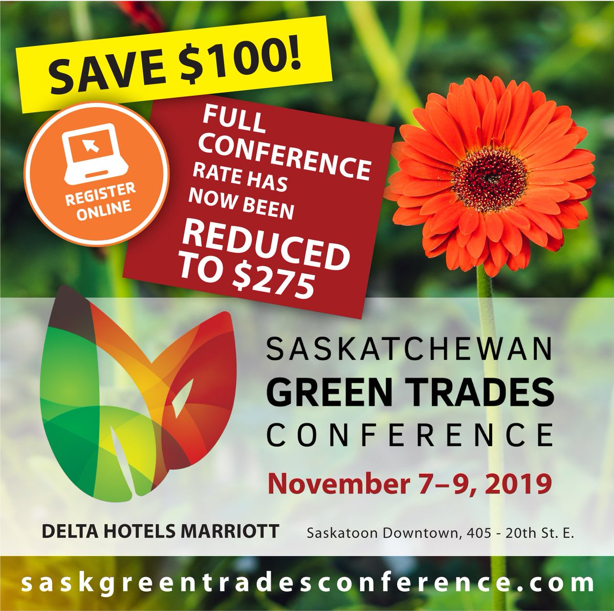 SGGA Board of Directors believes in providing education and training to Sask Greenhouse Growers, and that SGGA is a vital component to assisting growers to succeed - therefore they have decided to subsidize the cost of registration to attend the 2019 SGTC!
saskgreentradesconference.com