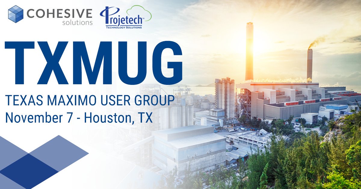 cohesive1's tweet photo. Join us at the Texas Maximo User Group and learn how your peers are using Maximo. Gain insights on Maximo tips, updates, and success stories during this one day user event.
Learn more and register here: https://t.co/834mEwYwWb https://t.co/aQIFZYtu80
