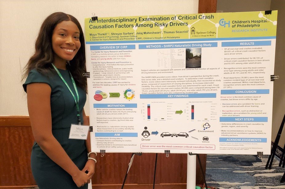 CIRPatCHOP's tweet photo. Today, Maya Thirkill, one of our 2019 #InjuryScience Research Experiences for Undergraduates (REU) students, is representing @ChildrensPhila's CIRP at @NSF's 2019 #REU Symposium &amp; presenting on her summer research project. Read about Maya's REU summer: https://t.co/9BYdISy8K8 https://t.co/9yPWLMgr9N
