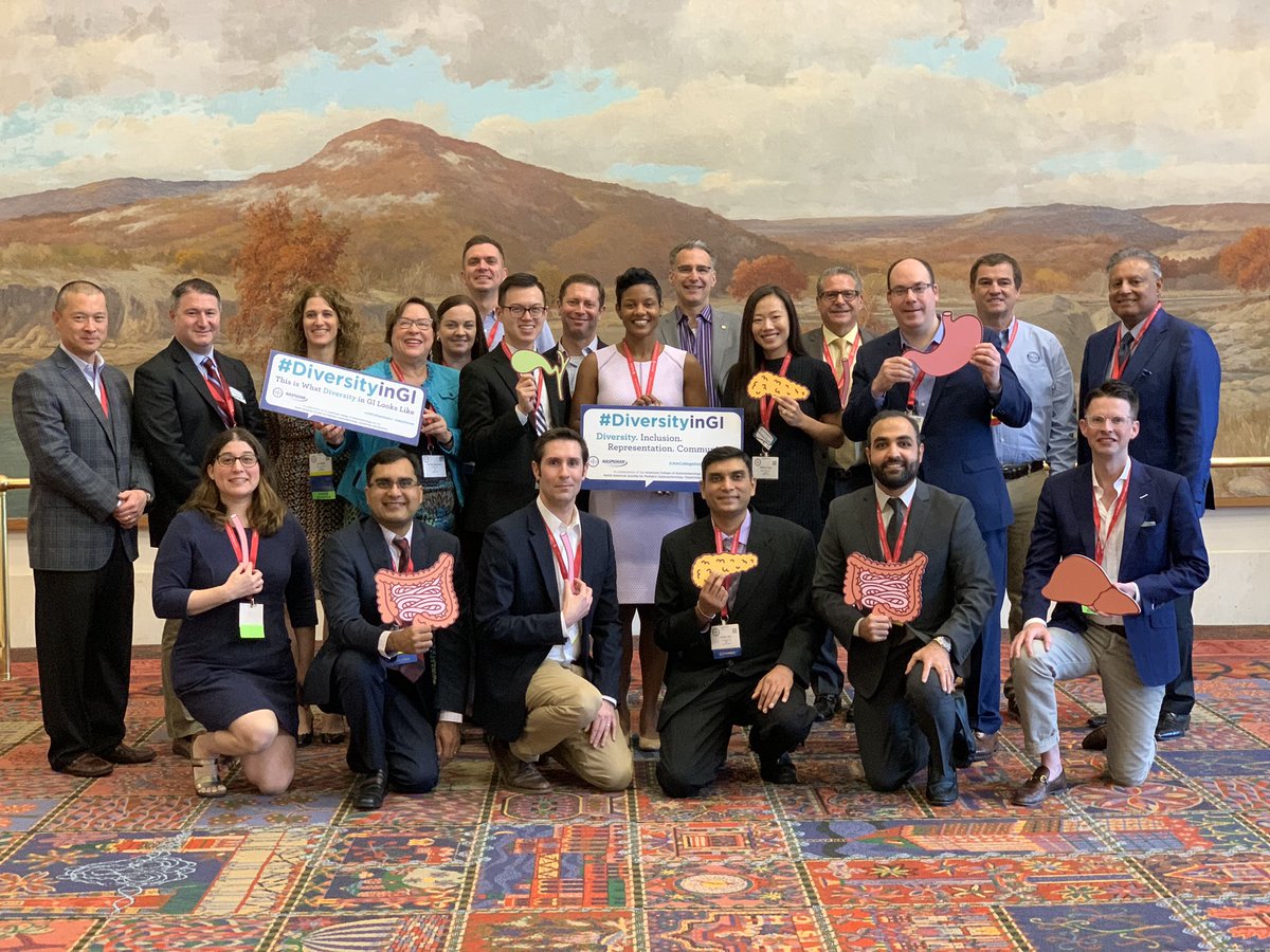 AllisonYangMD's tweet image. #GutLove and #DiversityinGI well represented at the @AmCollegeGastro Public Relations Committee at #ACG2019
