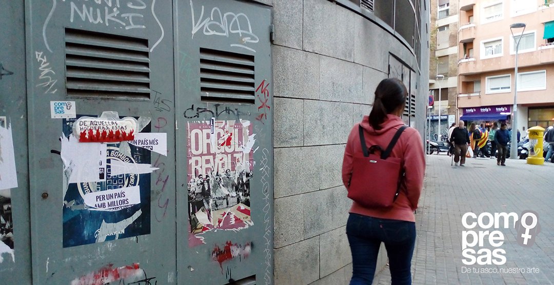comopresas's tweet photo. "Riot"
Calle Sardenya, Barcelona.
27/10/2019
#comopresas #artivismo #compresas #compresa #feminismo #feminism #artivism #Bcn #Barcelona #streetart #urbanart #art #arte #riot #revuelta #llamas #sanitarytowel #ArteCallejero #Street #compañeras #red #rojo #brujas #protesta #witches https://t.co/Vrvpx86OVX