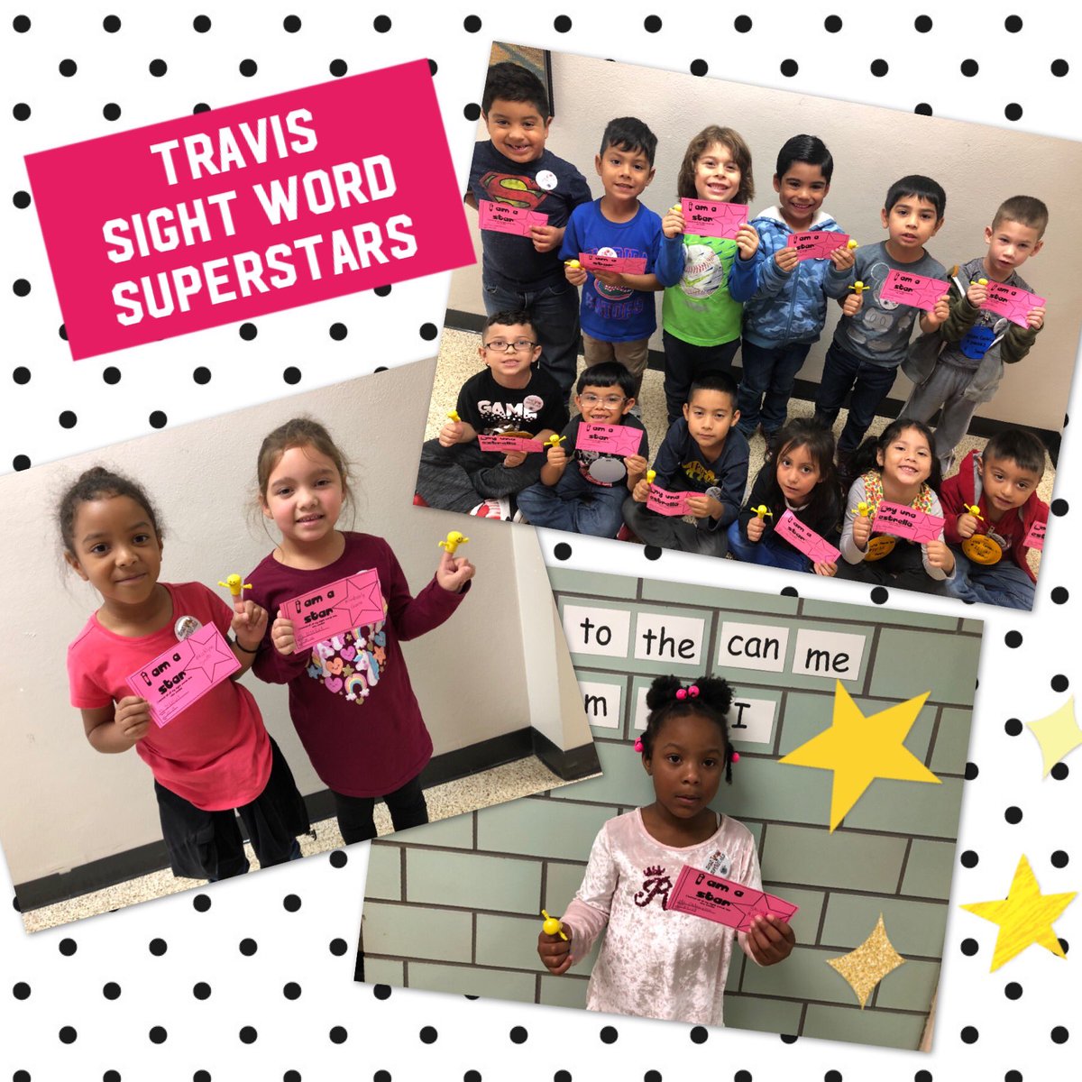TravisBeepBeep's tweet photo. Congratulations to our Sight Word Superstars ⭐️🌟⭐️ https://t.co/DGNKIKNgsM