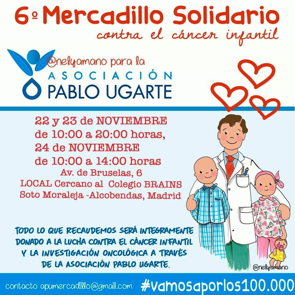 APUpablougarte's tweet photo. Ya queda menos para que se celebre el mejor APUmercadillo del mundo. Tenemos un equipo de voluntarios con mucha ilusión en colaborar. Y ya hay más de 80 #marcassolidarias que donaran sus productos para apoyar la investigación del cáncer infantil. Muchas gracias a todas! https://t.co/N5KKNV2cjw