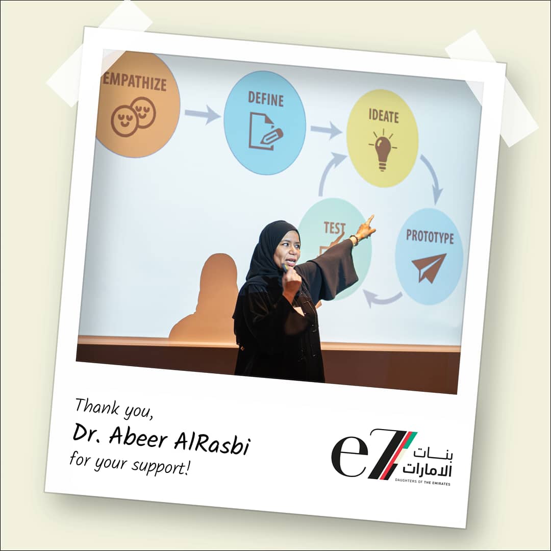 e7banat's tweet photo. This is another post, expressing our #gratitude towards our #workshop #facilitators: Dr Abeer AlRasbi of @Zayed_U was educating our #e7banat at the #e7summit about #designthinking: https://t.co/wi8OOkCqxp https://t.co/9EzLM8TRb4