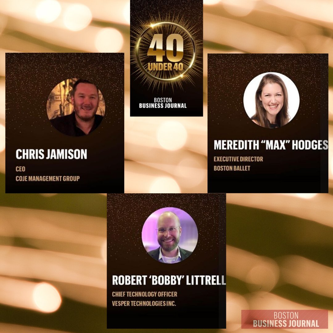 dtownboston's tweet photo. The 40 under 40 honorees for Massachusetts were recently released and includes three members right here in #DowntownBoston 👏 It is a delight have these figures as members of the BID and contributing to the great business atmosphere! Congratulations to all of the winners! https://t.co/C7NH7gJj13