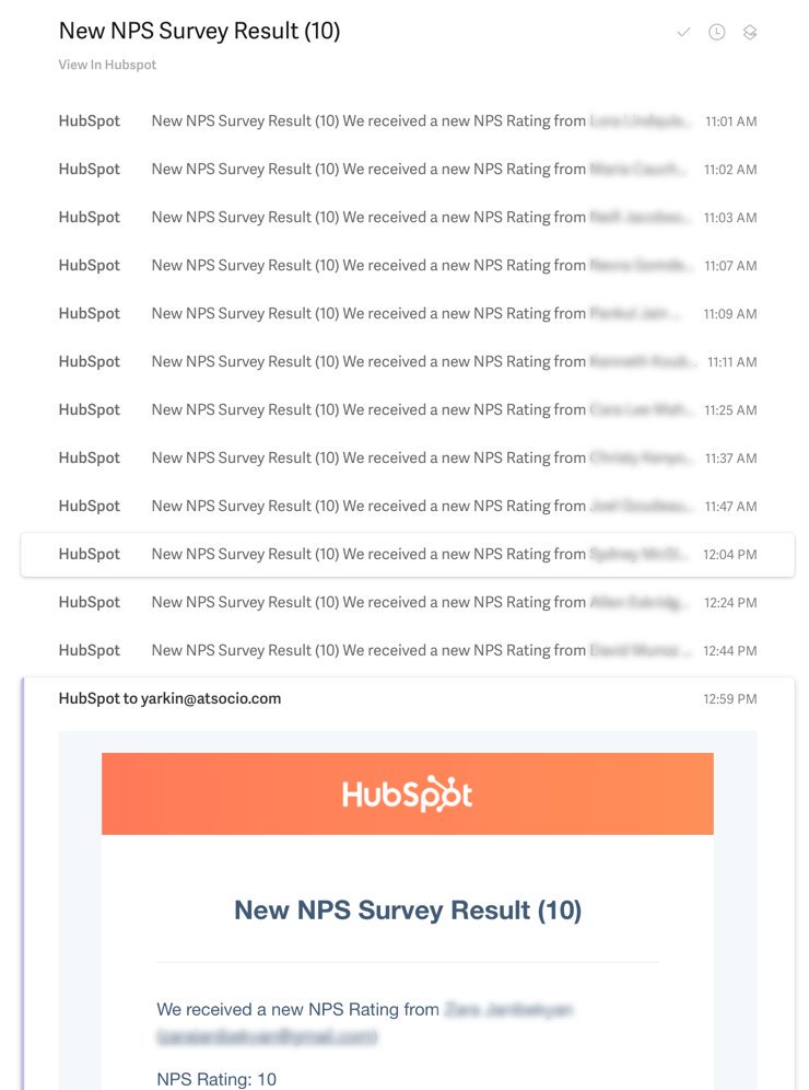 Received 13 NPS survey results from our customers earlier today... All 10/10s 🎉 As a founder, not sure if there is a better feeling than this.

Kudos to our Customer and Product teams <a href="/socioevents/">Socio Events</a> for being #CustomerObsessed 🧡
