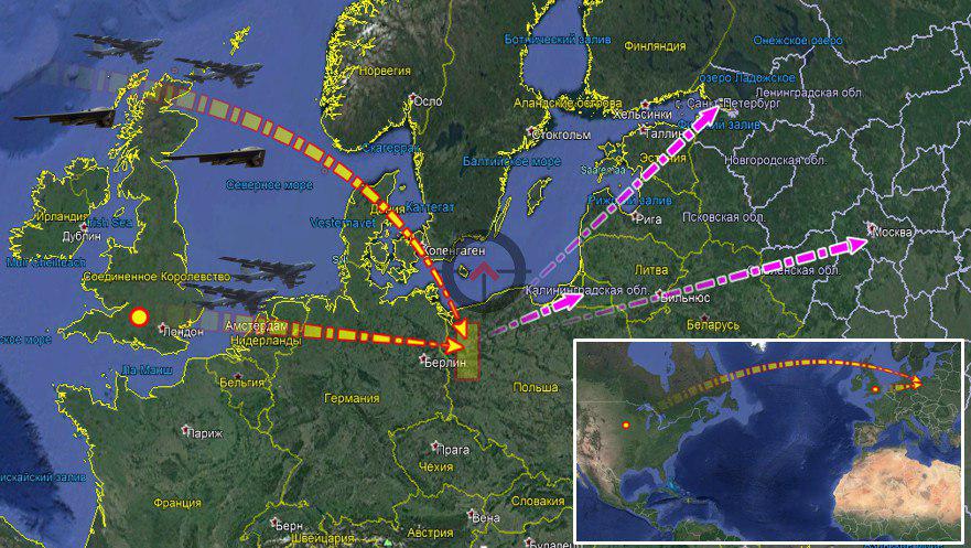 RebeccaRambar's tweet image. #USA Dans la nuit 4 bombardiers (2 B-52Н + 2 B-2А) ont quitté la base aérienne d&apos;#Ellesworth dans le #Dakota du Sud, aux #EtatsUnis, ont survolé l&apos;Atlantique et, après avoir mené des exercices au-dessus de la partie occidentale de la #Pologne, ont fait demi-tour.
#GlobalThunder