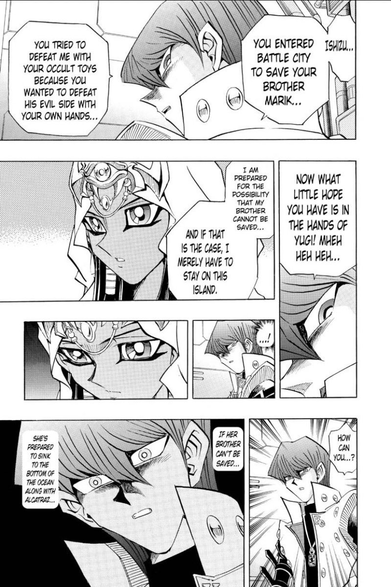 Ishizu’s resolve in saving her brother becoming the one thing that gets through to Kaiba was a really interesting callback.