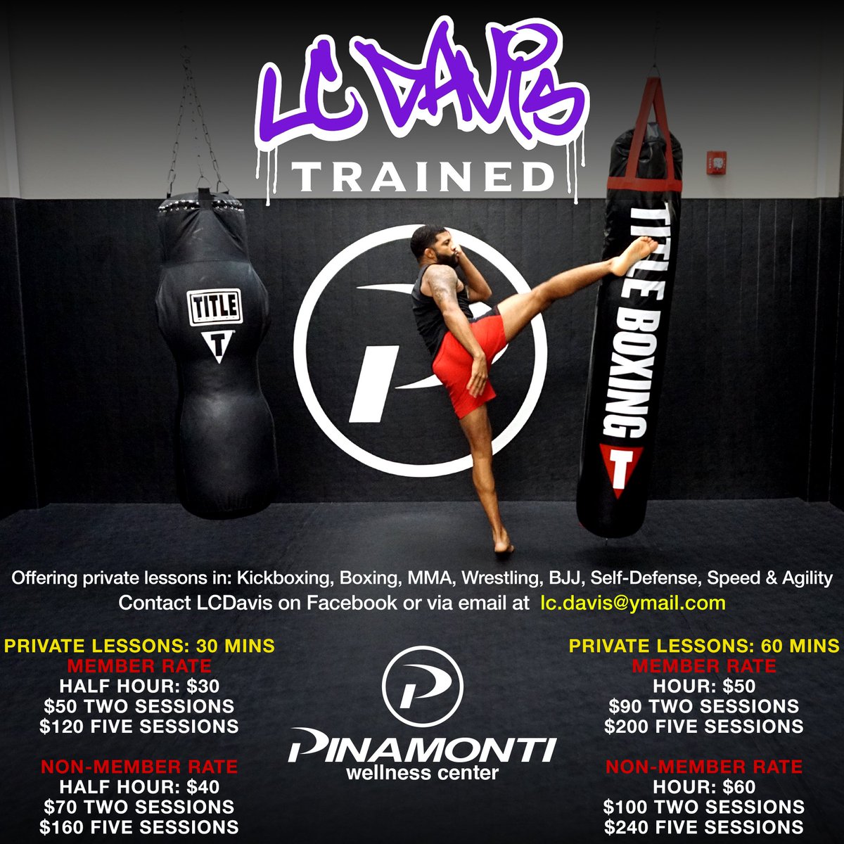 Pinamontipt's tweet photo. Book private lessons with MMA Professional @lc_davis . Half hour and full hour sessions available. Schedule your private lessons by calling us at 620-235-1500 or on Booksy here:
https://t.co/HZnpJ92S9C
#LCDavis #LCDavisTrained #MMA #PinamontiWellnessCenter https://t.co/mXPQoOMovj