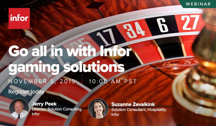 InforHosp's tweet photo. 80% of consumers are more likely to do business with companies that offer personalized experiences. Legacy software prevents that option. Modernize your #casino with #InforHosp. Attend our webinar to learn about our #gaming solutions | Register Here: [https://t.co/49WYndQR7q] https://t.co/niWkwL2MoC