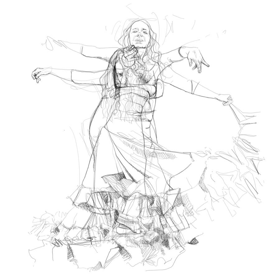 IofCUSA's tweet photo. Here are more sketches from #MigrationFlow that visual artist Alfonso Perez Acosta gave to the dancers after their live performances yesterday: Tanya Gonzalez &amp; the Folkoricos - Mexican Folk; Ana Inés King &amp; Nicolas - Theater Dance; and Marisol &amp; Nicolas Betancourt - Cuban Salsa https://t.co/rHS4F3i4Hj