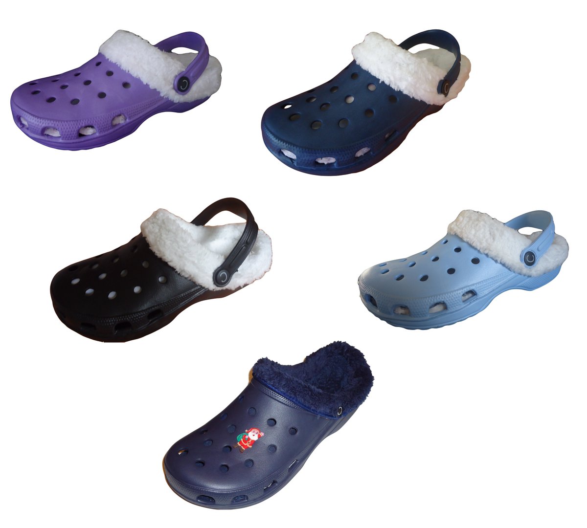mens fur lined clogs