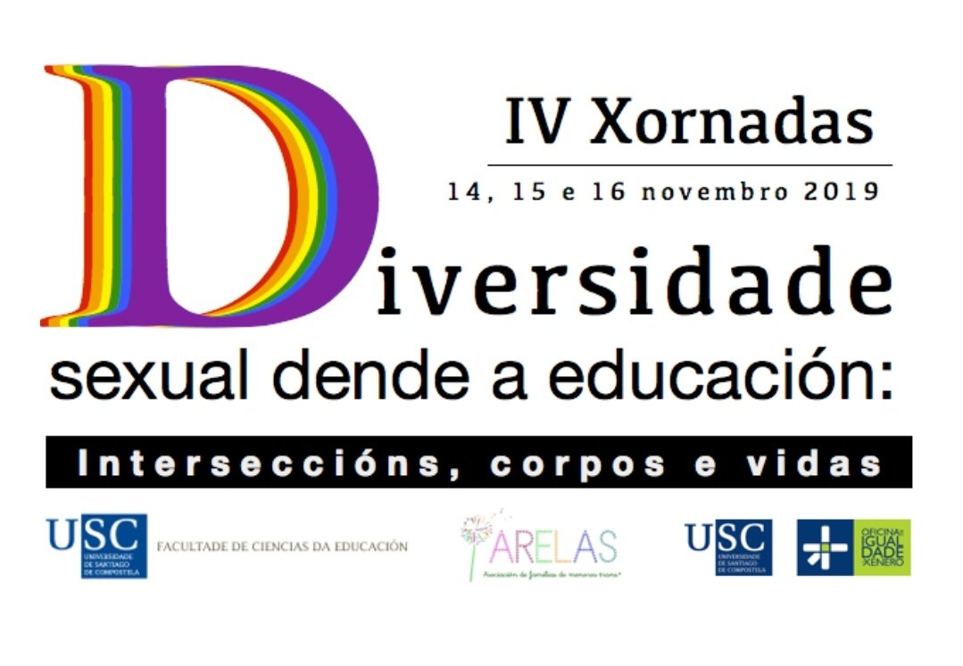 Noe_Anido's tweet photo. Os días 14, 15 e 16 de novembro na facultade de Ciencias da Educación da @UniversidadeUSC as IV Xornadas de Diversidade sexual dende a educación. Interseccións, corpos e vidas. #ARELAS
Entrada de balde, inscripcións https://t.co/1odZl7FJWa https://t.co/uzmaDGrK5i