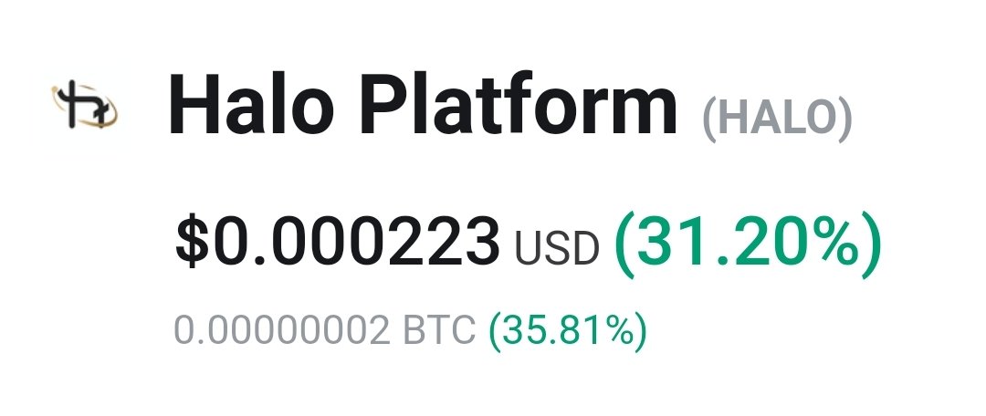 GavinJo66979873's tweet photo. Great to see some moves from this project. Halo is still cheap right now, but price is on the move. Some huge products released soon. Check out @Halo_Platform 😎

#btc #cryptocurrency #crypto #blockchain #cryptocurrency https://t.co/HbphP59eXu