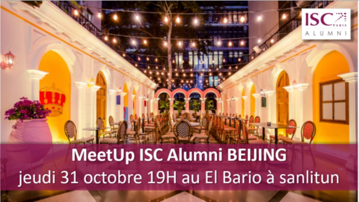 ISC_Alumni's tweet photo. 🎓Après New York en décembre dernier, Valérie Dray vient à la rencontre des @ISC_Alumni de PEKIN le 31 octobre prochain. Une occasion unique de retrouver votre réseau ! Pour vous inscrire ▶️ https://t.co/oo2bfuJmq7 #ISCAlumni #international @vdray https://t.co/zHnZmTprS9