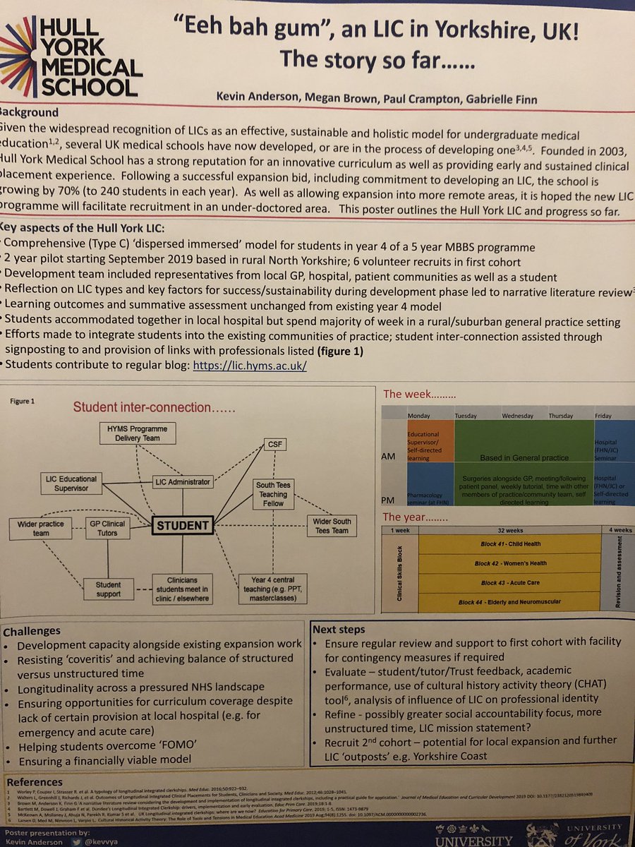KevvyA's tweet photo. And the @HullYorkMed poster is up @clicmedicine :) @HYMS_APC #CLIC19 https://t.co/InlWI0Yai3