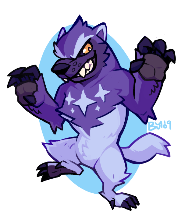 design/chibi comm for @Soots_hearts! i'd been wanting to make a wolverine for them for a while and i was finally able to get a design working that i liked!